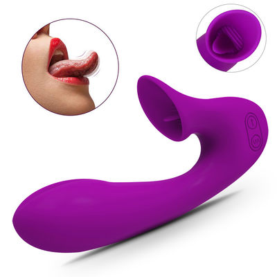 Giocattolo di leccatura orale del silicone IPX7 del punto G del dildo dei vibratori adulti medici del sesso