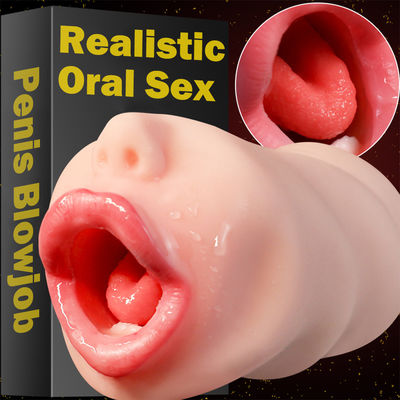 Tazza maschio realistica reale 345g del masturbatore di sensibilità 3D Deepthroat di pompino