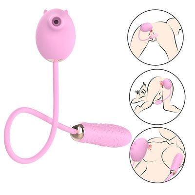 Capezzolo che succhia i giocattoli purulenti di vibrazione del sesso del punto G dell'uovo di impulso dello stimolatore femminile della vagina