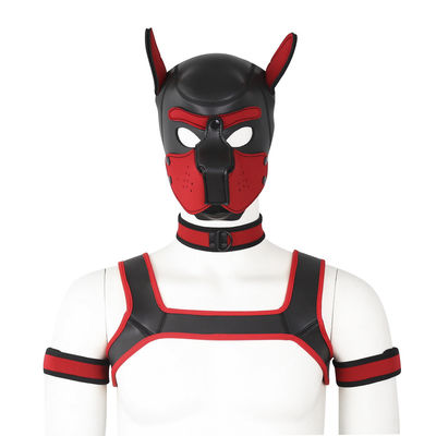 Cane Hood Mask Neck Collar del gioco del cucciolo di schiavitù del feticcio del sesso di ROHS