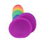 Il dildo della tazza di aspirazione dell'arcobaleno 400g L20cm ha simulato il giocattolo del sesso del pene