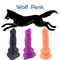 Grande Wolf Dog Animal Dildo Anal sesso attraente Toy For Lesbian della spina della testa 18.2*4.1CM