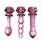 Giocattoli del sesso anale di Rose Flower Shape Glass Dildo di rosa per la donna
